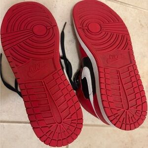 Nike Air Jordan Red, Black & White Retro 1’s Size 5Y